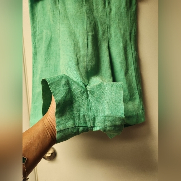 SHOW ME YOUR MUMU BICOASTAL BLAZER ROMPER IN Seafoam Linen Size XS - Picture 6 of 13